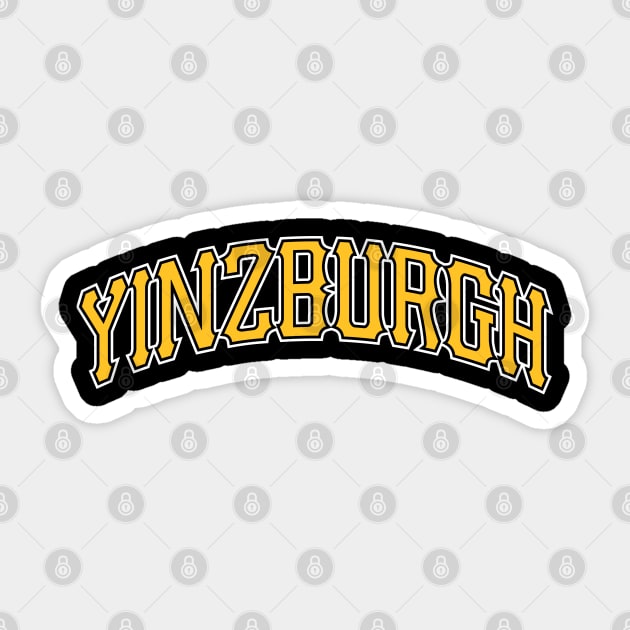 YINZburgh - Black 1 Sticker by KFig21